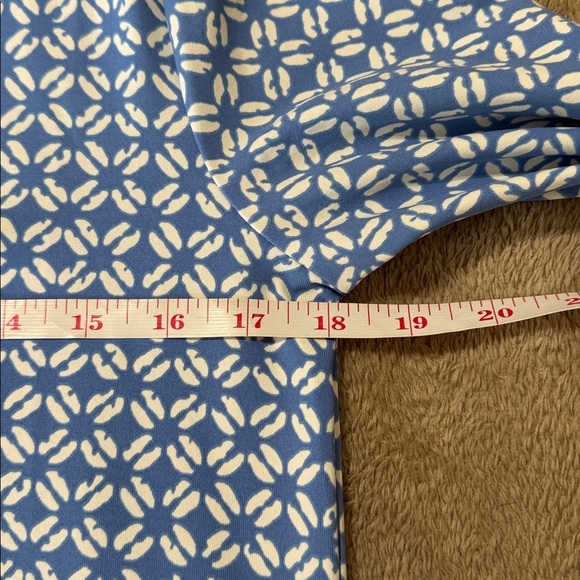 J. McLaughlin NWT Cagney Pullover Blue and White Geometric Long Sleeve Dress - Picture 10 of 13